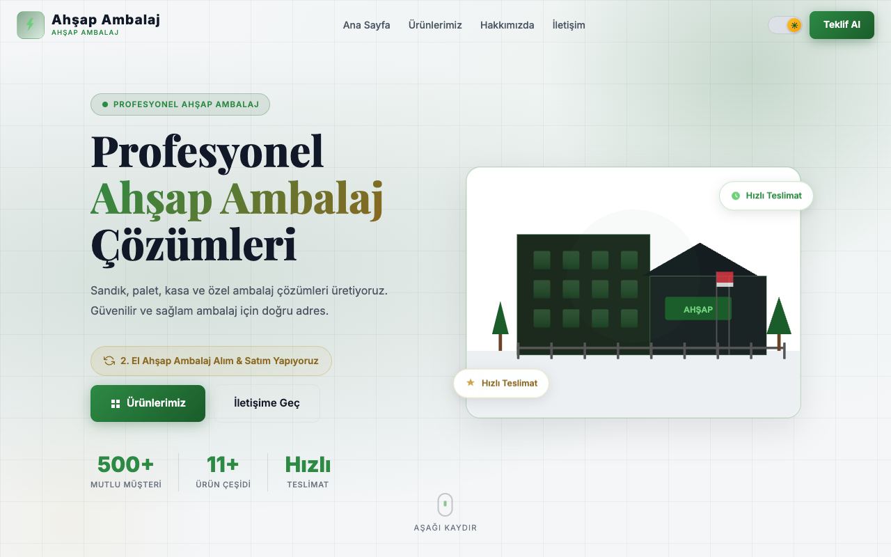 Woodback web sitesinin ana sayfası